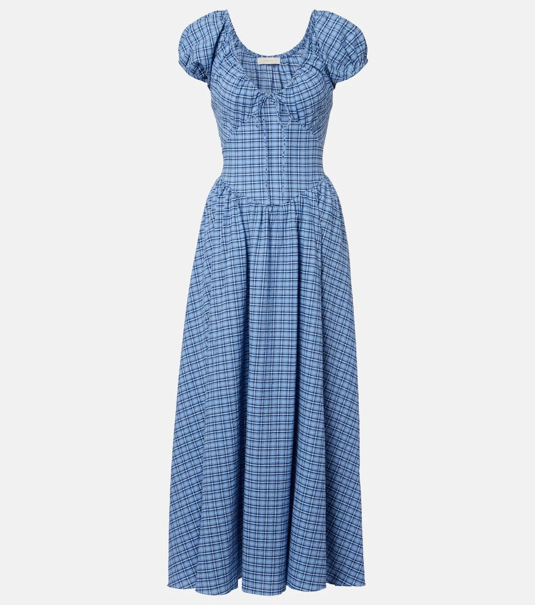 Faithfull - Edessa checked cotton maxi dress