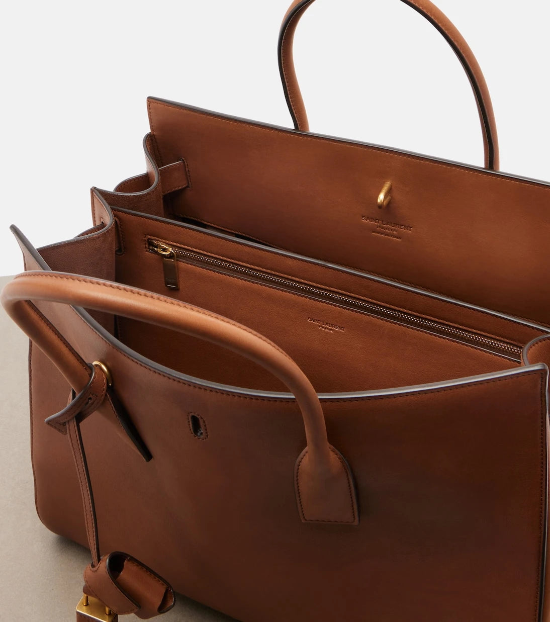 Saint Laurent - Sac De Jour Large leather tote bag