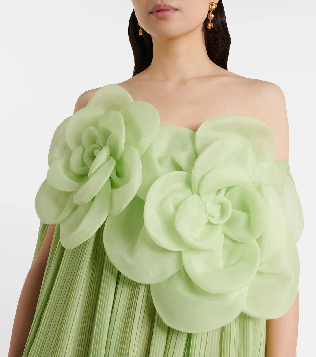 Leo Lin - Jaclyn floral-appliqué bustier gown