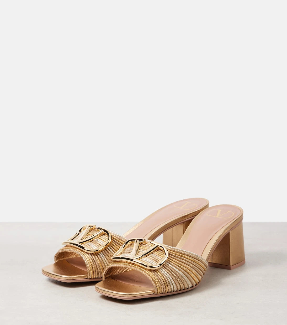 Valentino Garavani - VLogo Signature 60 metallic mules