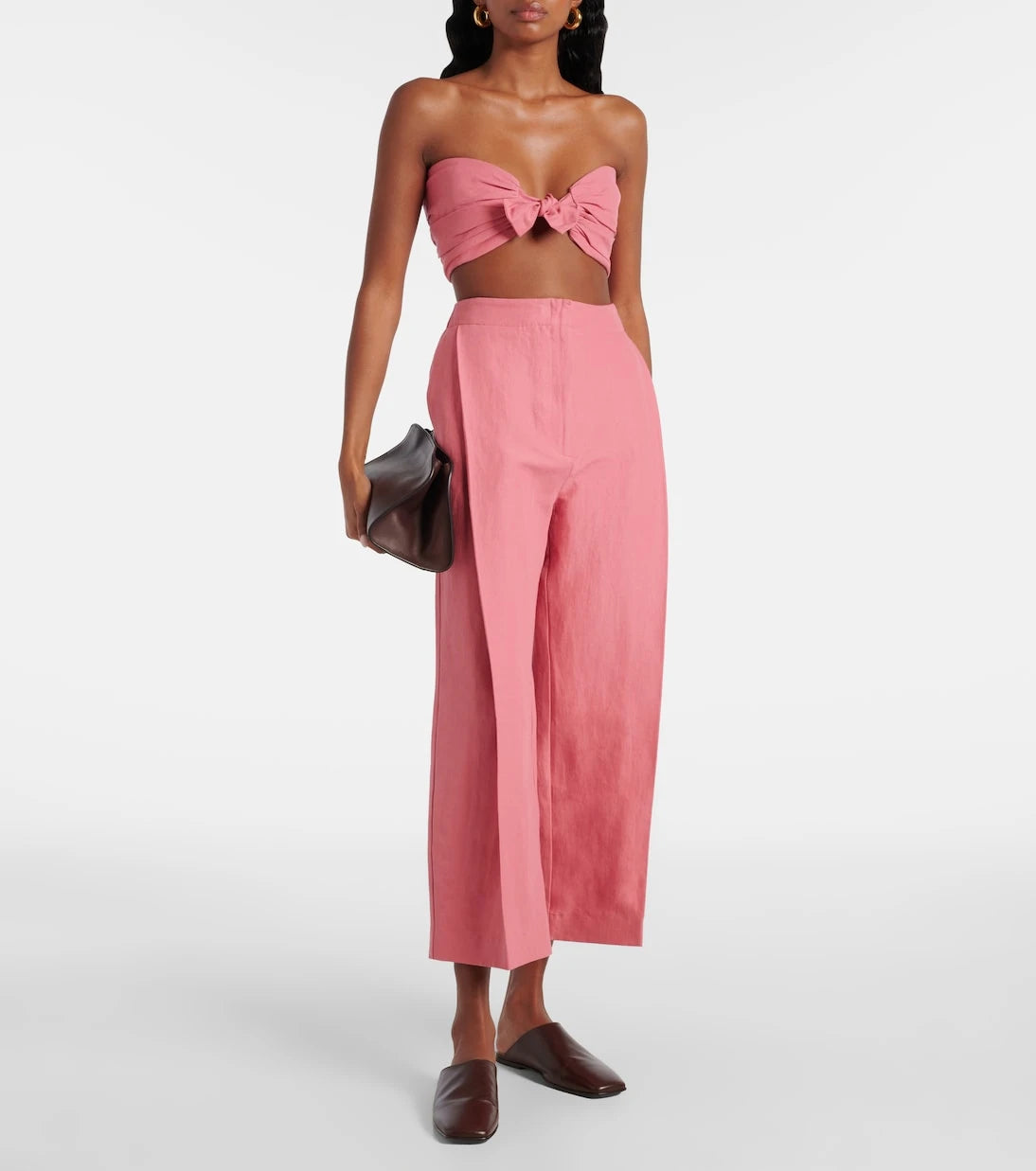 Tove - Santu linen and cotton-blend culottes