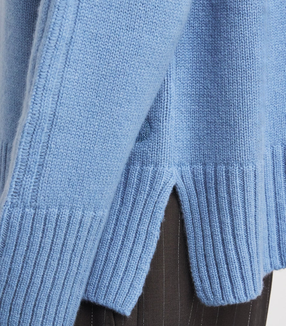 Harrods Blue Cashmere Rollneck Sweater