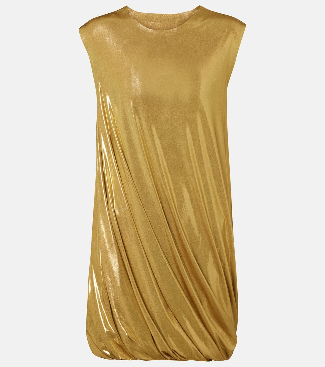 Norma Kamali - Draped lamé minidress