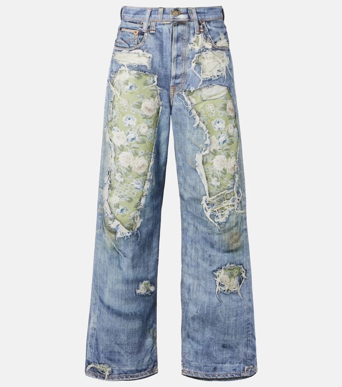 Acne Studios - Printed wide-leg jeans