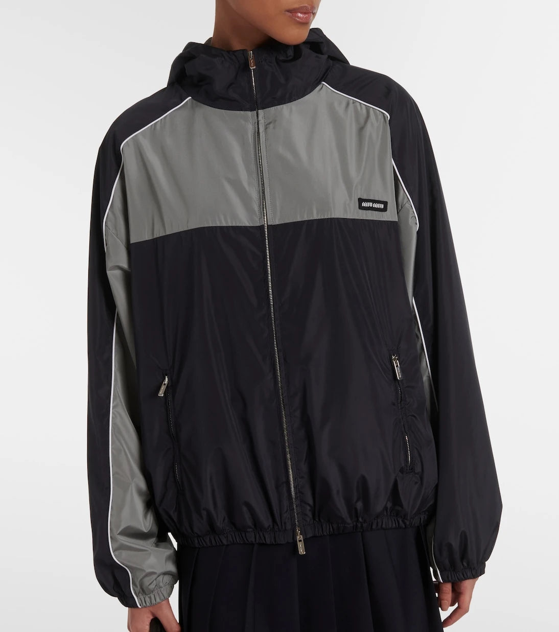 Miu Miu - Logo oversized track jacket