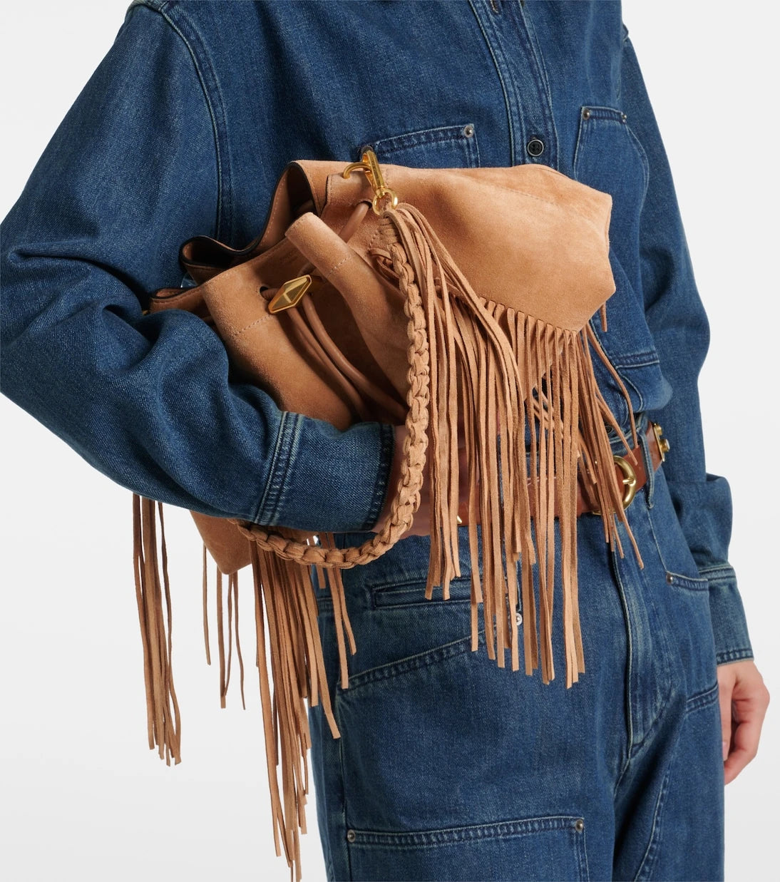 Jimmy Choo - Bon Bon Medium suede shoulder bag