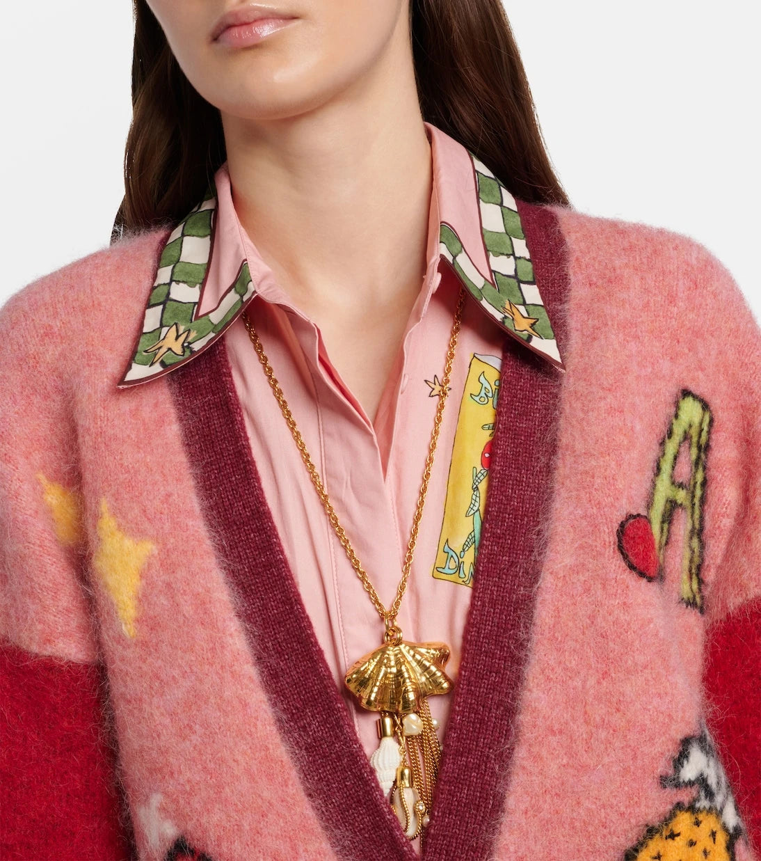 Alémais - Court embroidered wool-blend cardigan