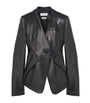 McQueen Black Leather Peplum Jacket