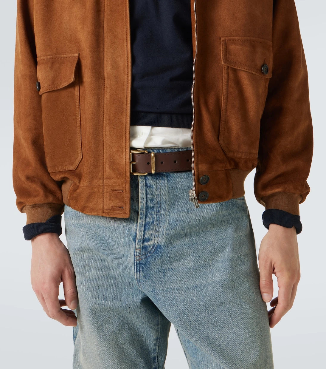 Miu Miu - Embossed suede blouson