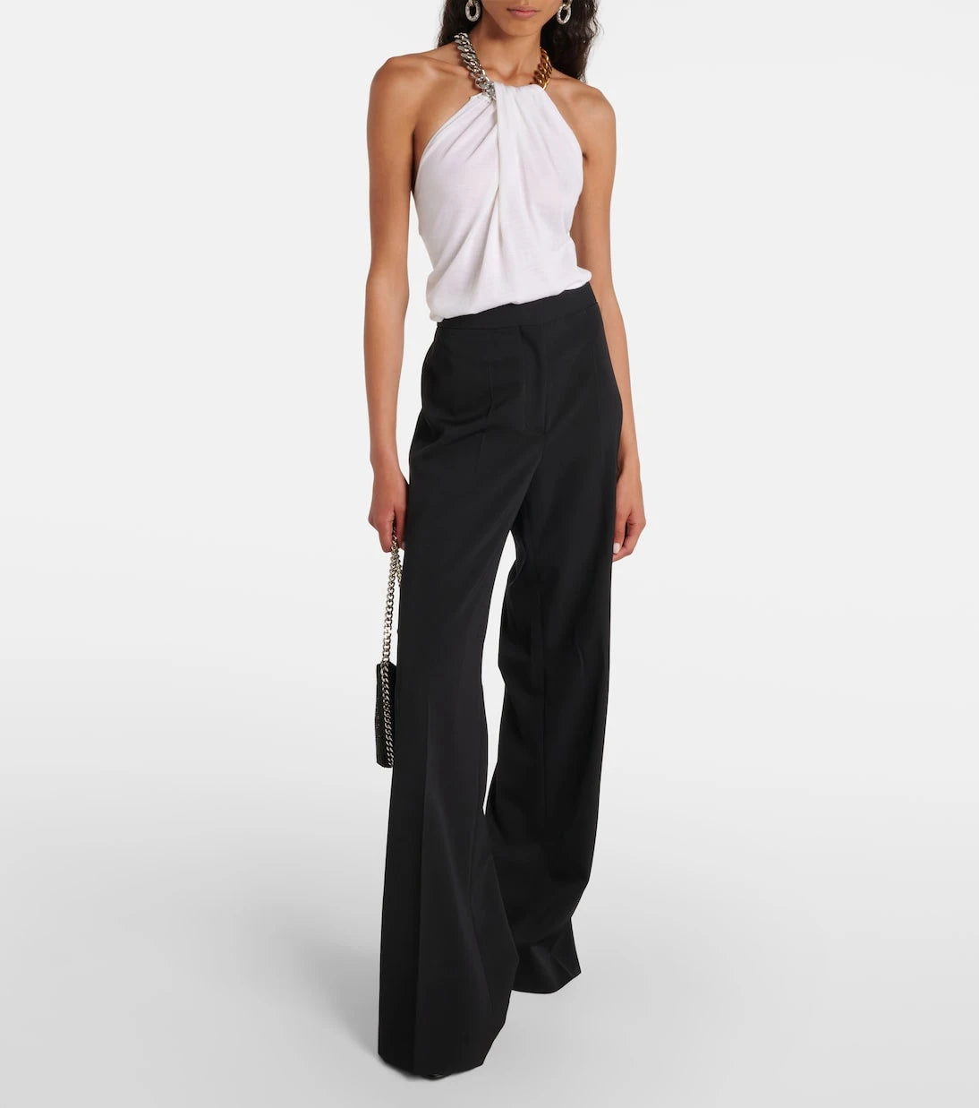 Stella McCartney - Embellished halterneck wool top