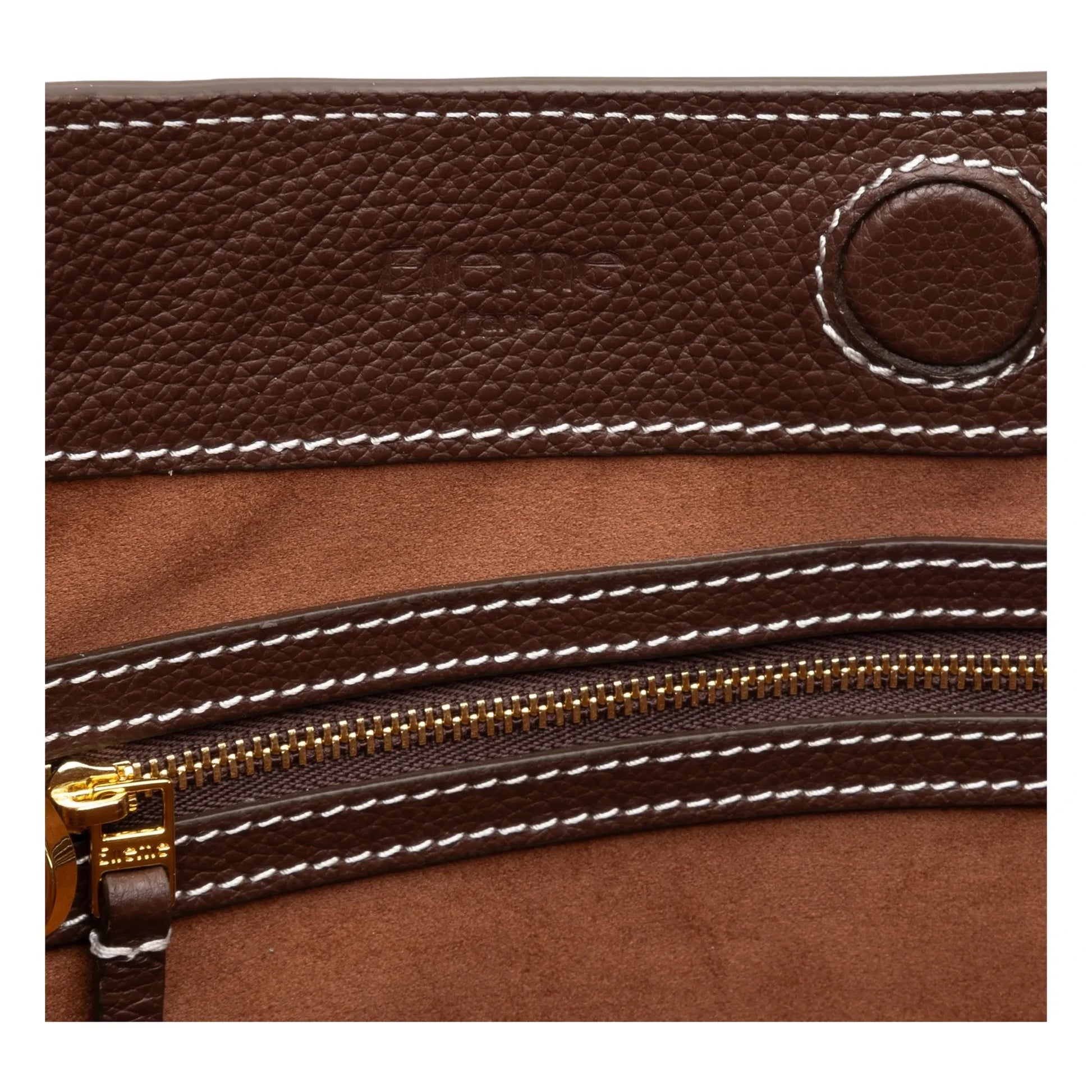 Elleme - Vosges Grainé leather bag | Dark Brown