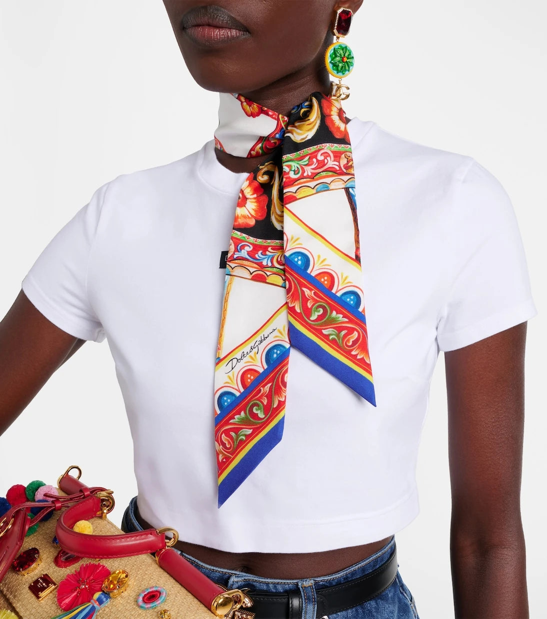 Dolce&Gabbana - Carretto silk twill scarf