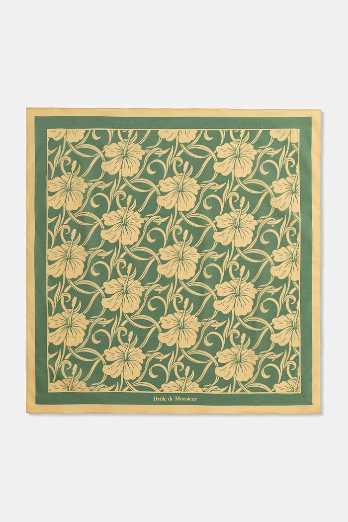 Drôle de Monsieur шал мъжки от памук Monogramme Hibiscus