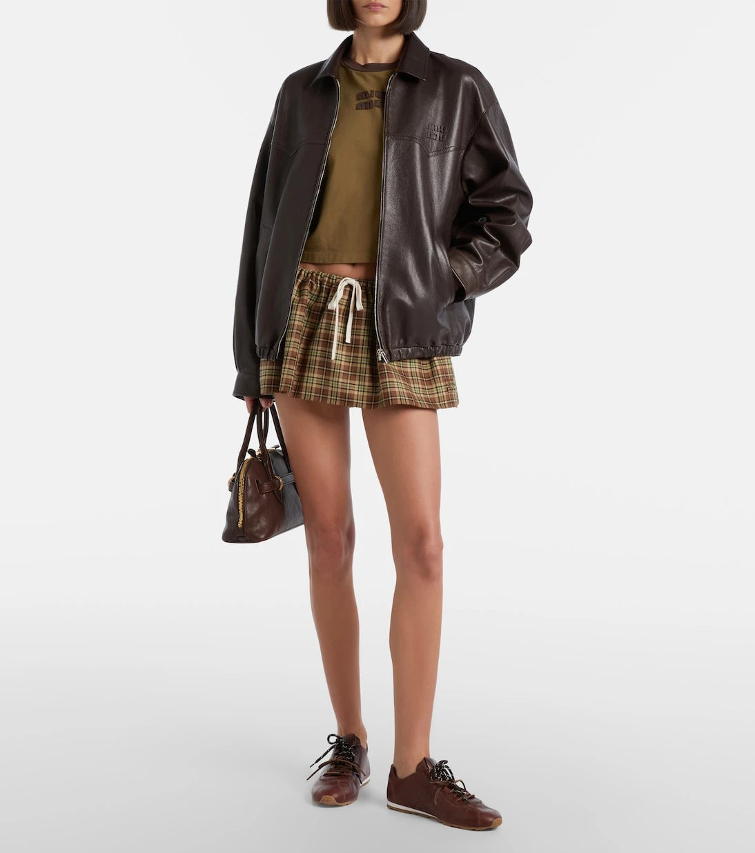 Miu Miu - Leather blouson jacket