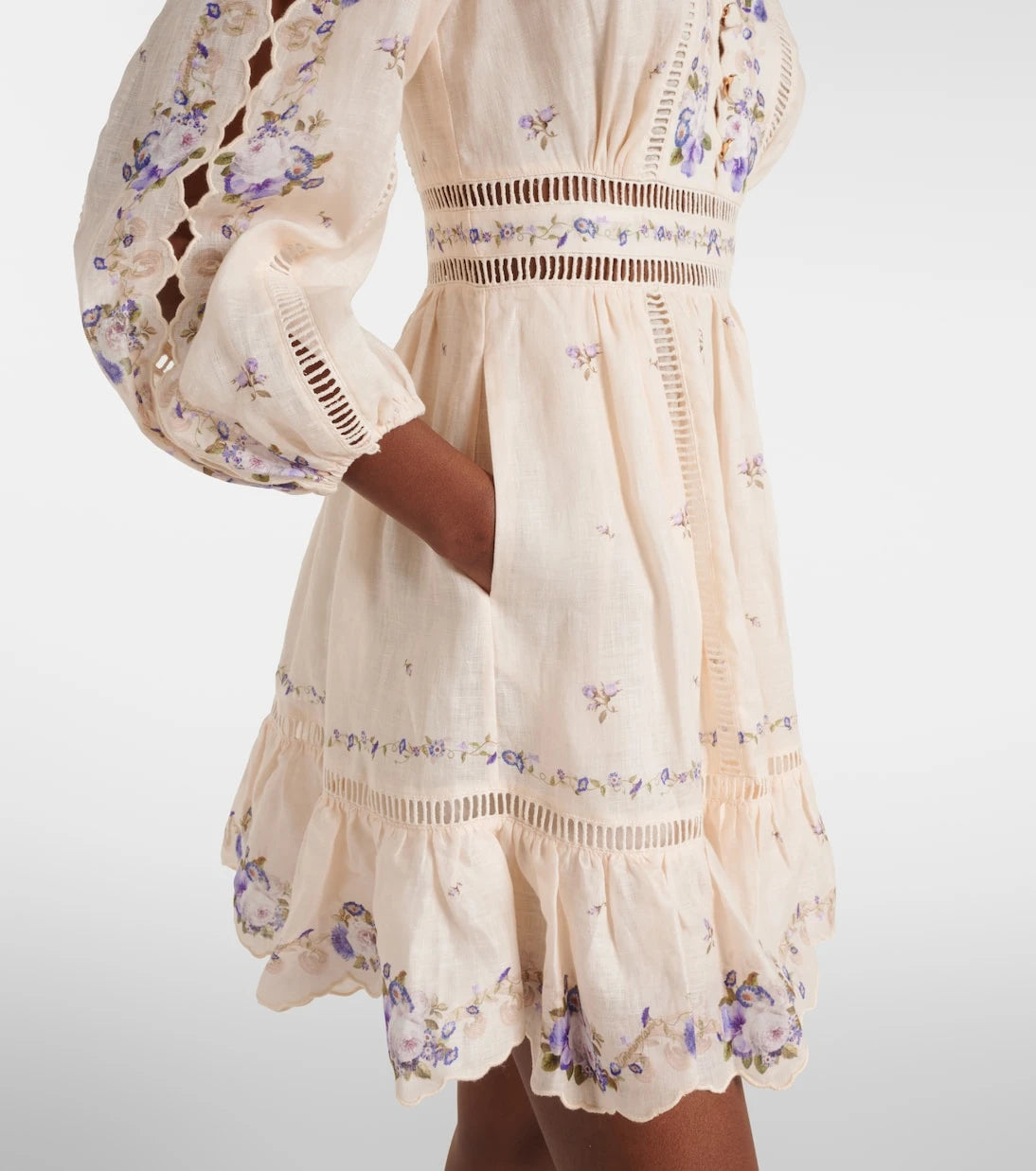 Zimmermann - Patience floral linen minidress