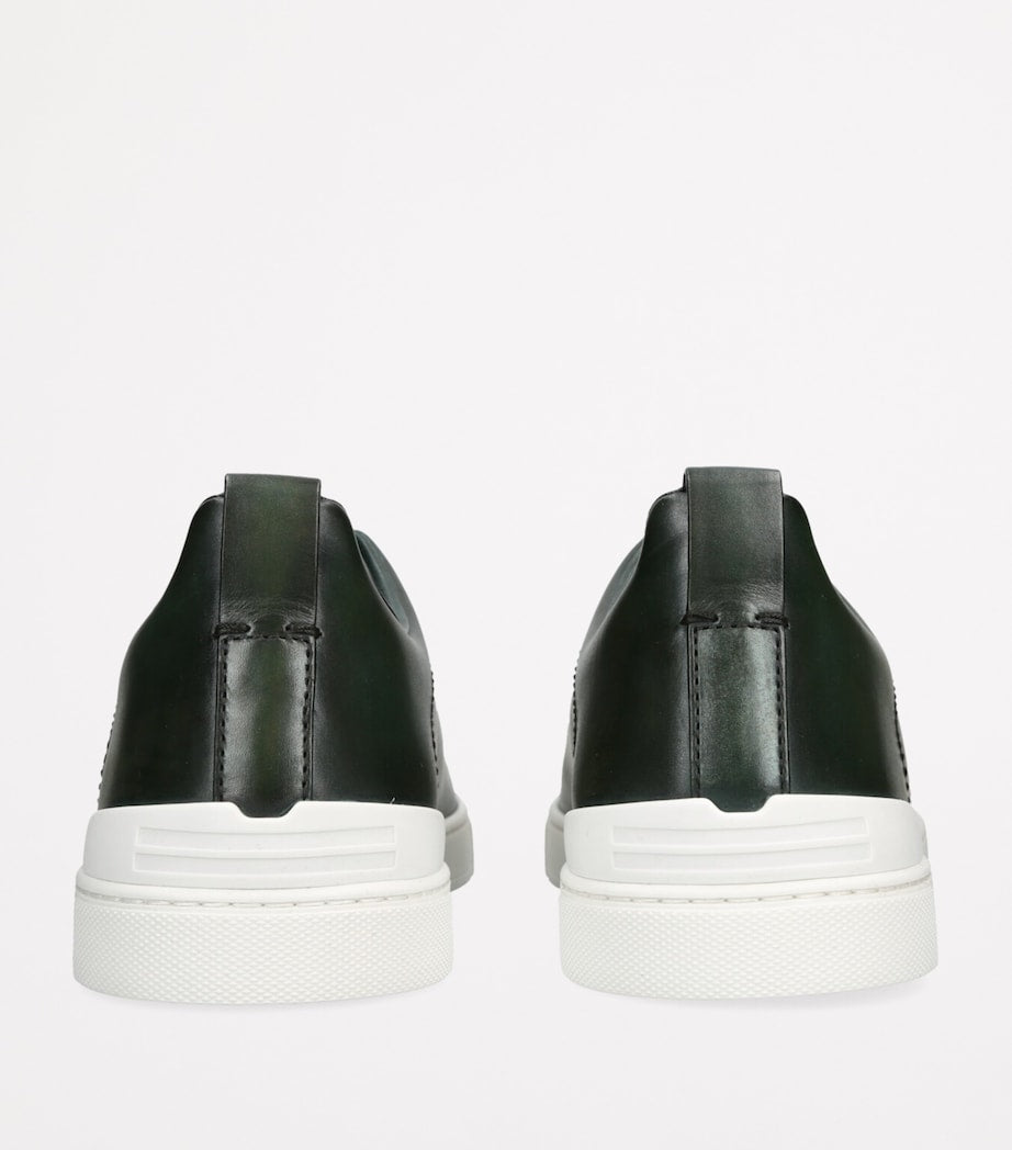 Leather Triple Stitch Sneakers
