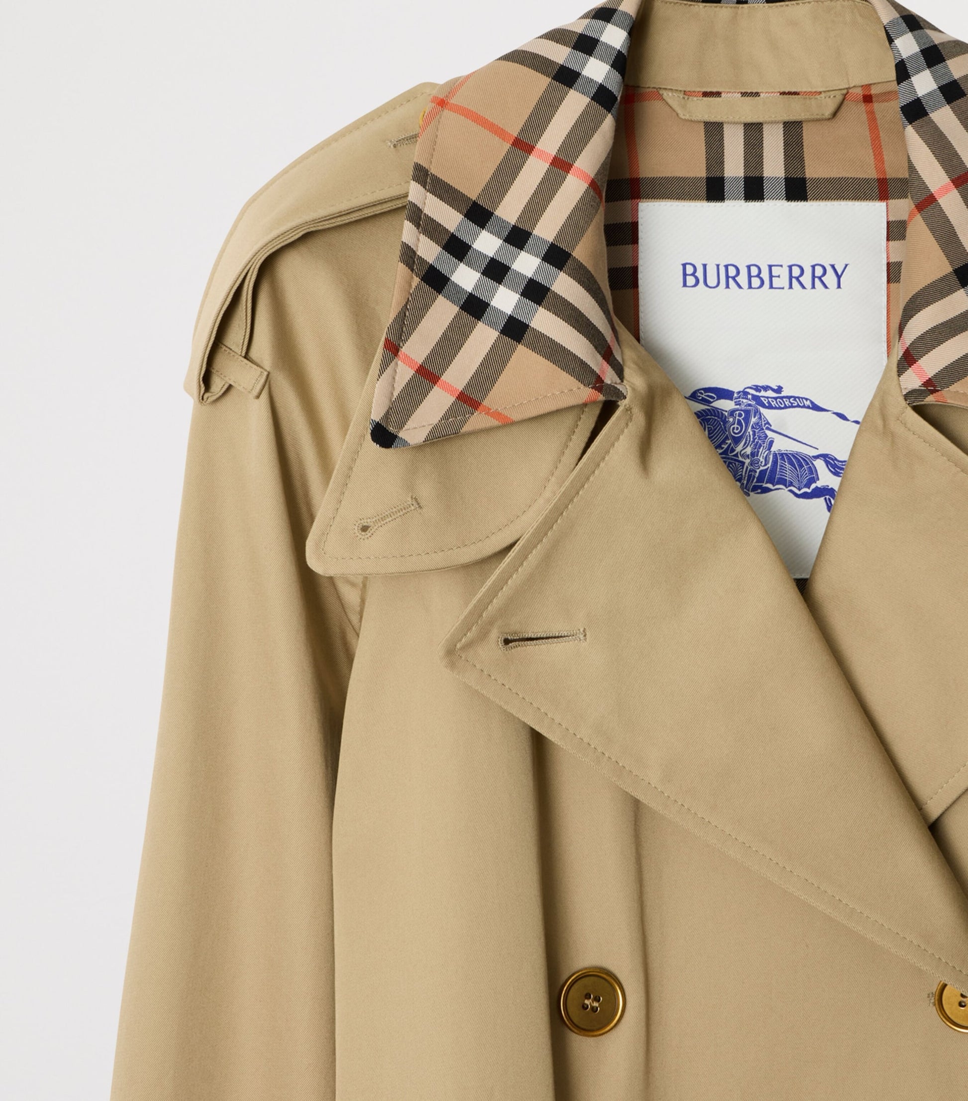 Burberry Beige Mid-Length Castleford Trench Coat