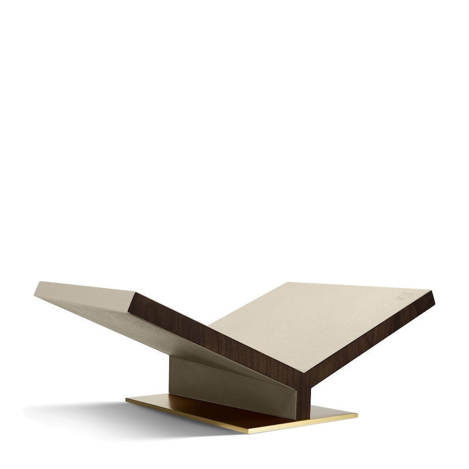 Walnut-Leather Classic Collector Bookstand