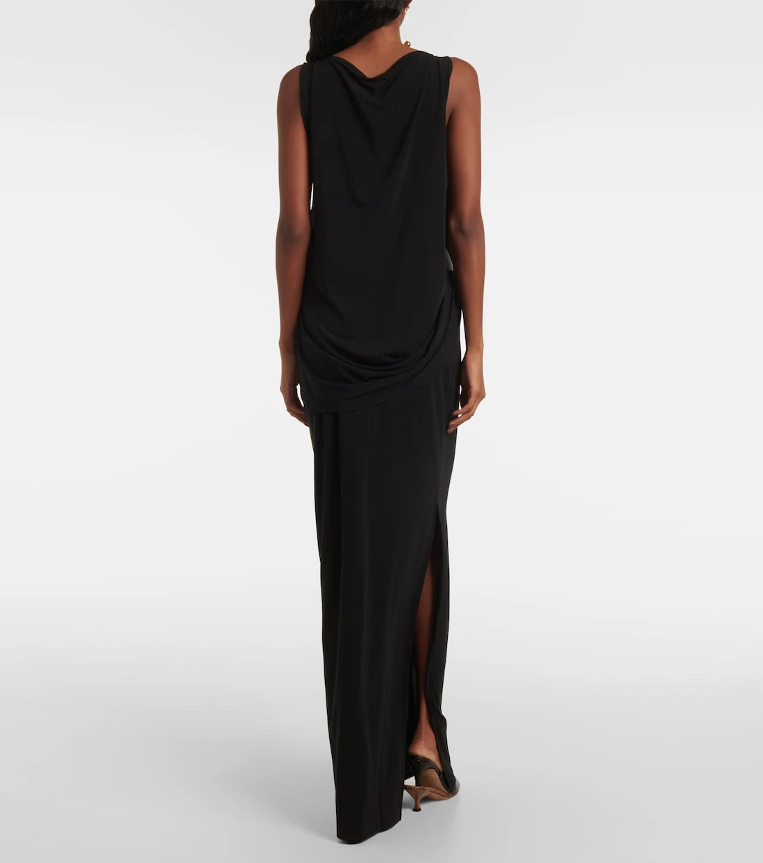 Jacquemus - Peplo draped jersey maxi dress