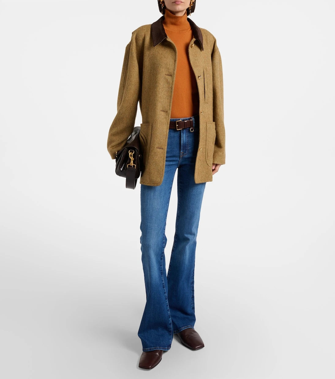 7 For All Mankind - بنطلون جينز بقصة ضيقة واسعة من الأسفل (Leggy bootcut jeans)