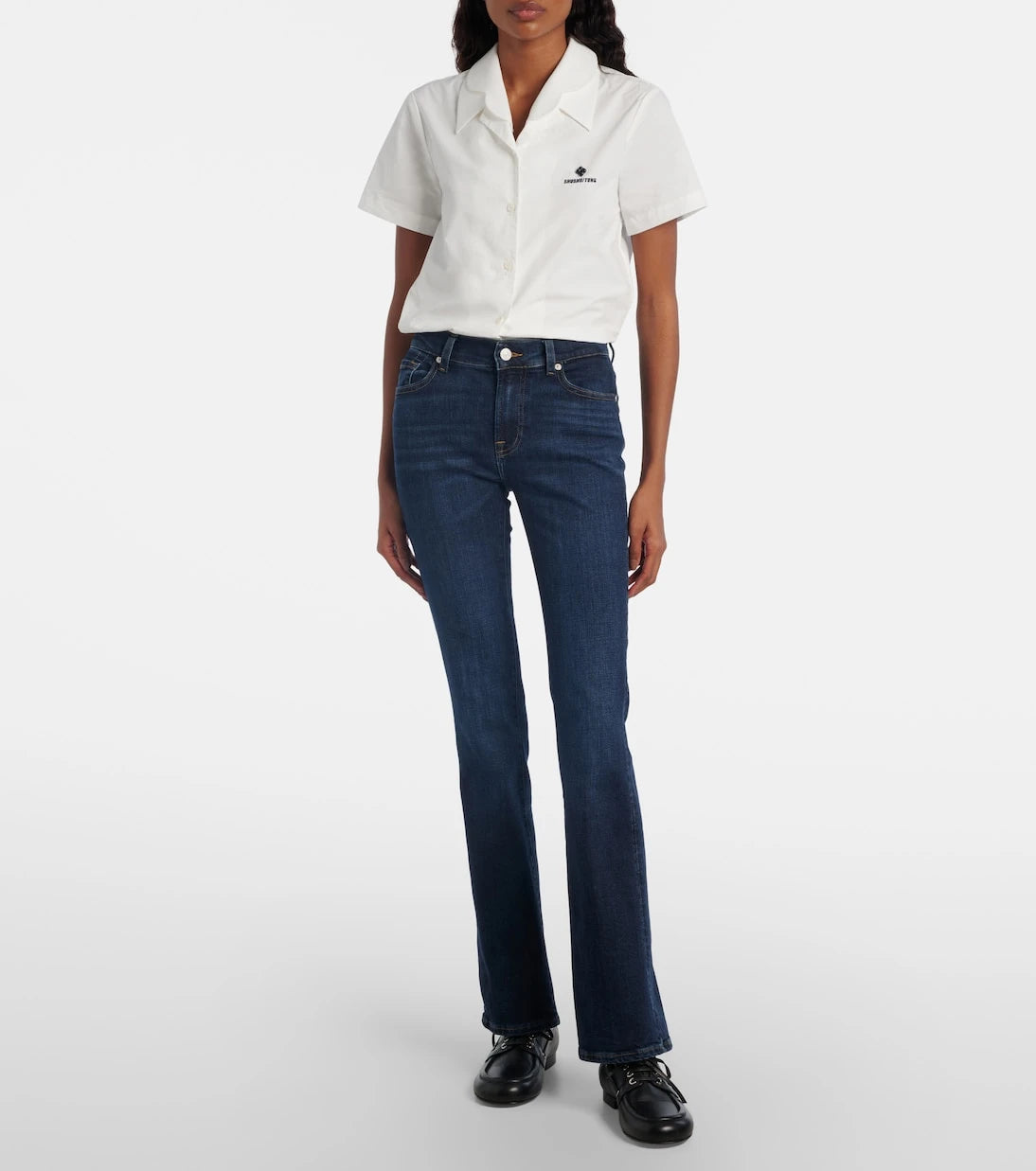7 For All Mankind - Low-rise bootcut jeans