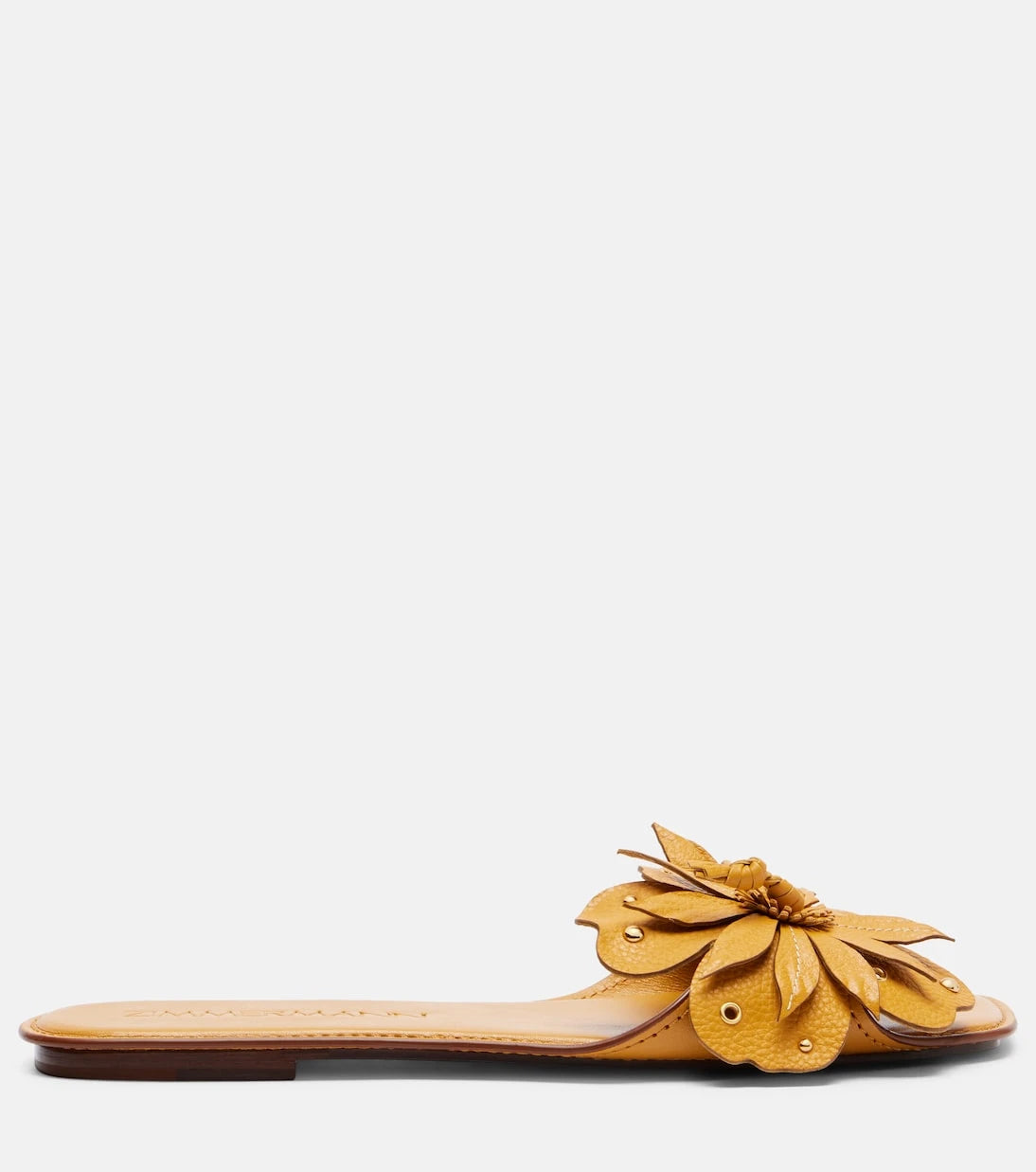Zimmermann - Brightside floral-appliqué leather sandals