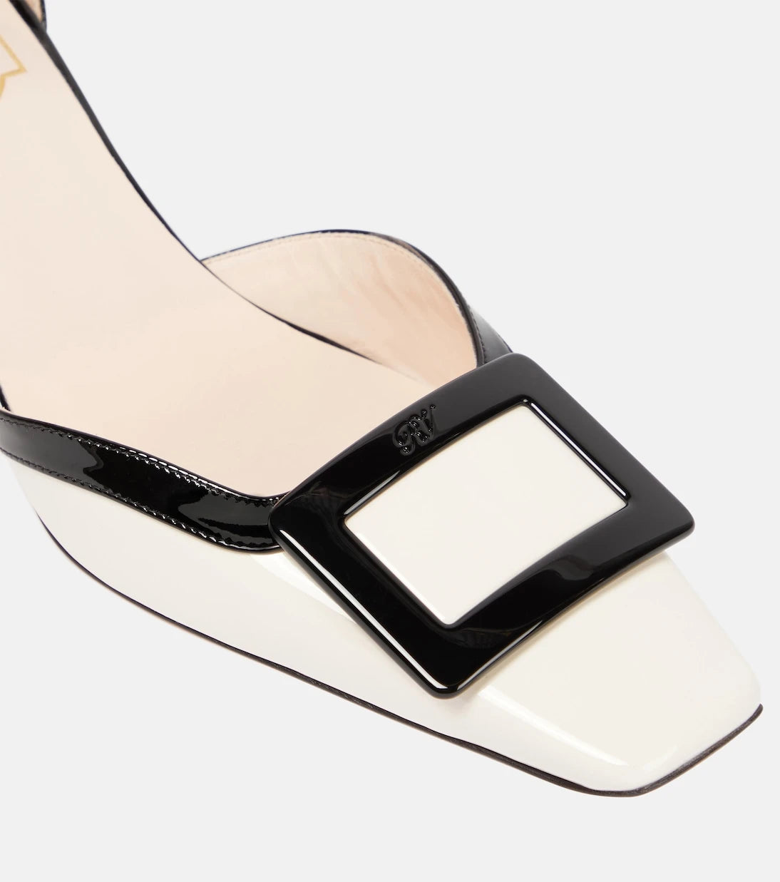 Roger Vivier - صندل Belle Vivier من الجلد اللامع