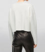 White Cropped Anagram Sweater