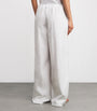 Skims White Cotton Poplin Wide-Leg Trousers