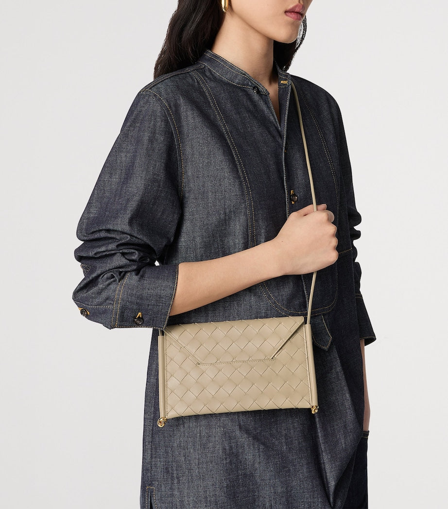 Neutral Calfskin Solstice Phone Pouch