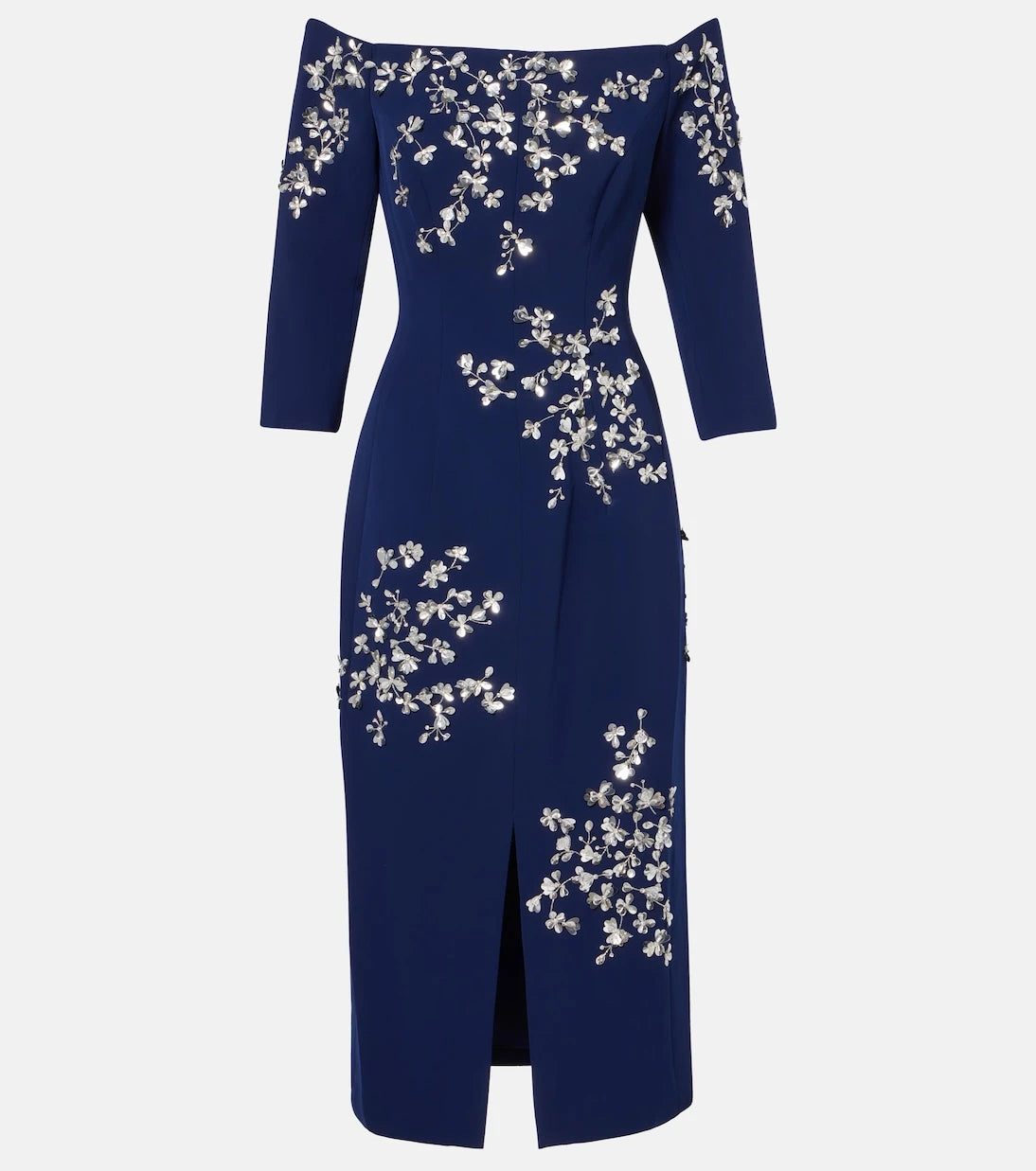 Carolina Herrera - Embellished off-shoulder midi dress
