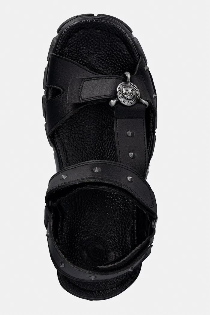 New Rock platform kadın sandalet ayakkabı VEGAN NEGRO, TOWER CASCO NEGRO LATERAL