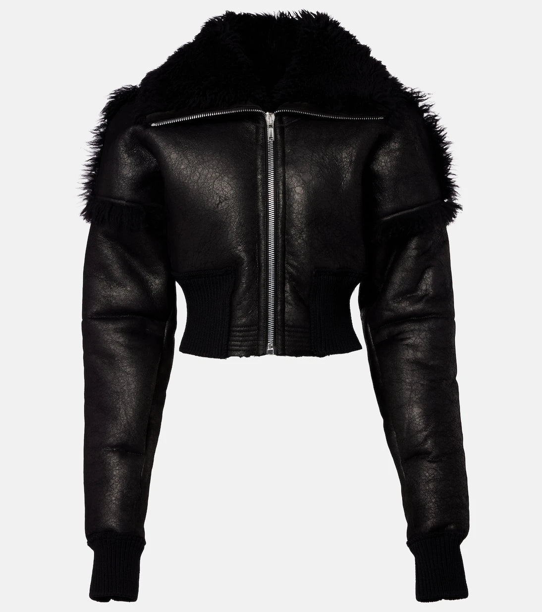 Rick Owens - Flight cropped leather jacket
