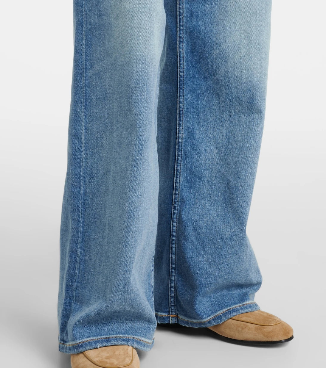 Re/Done - Cotton Stretch mid-rise wide-leg jeans