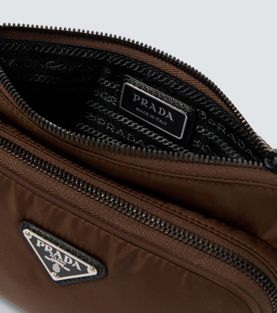 Prada - Re-Nylon leather-trimmed shoulder bag