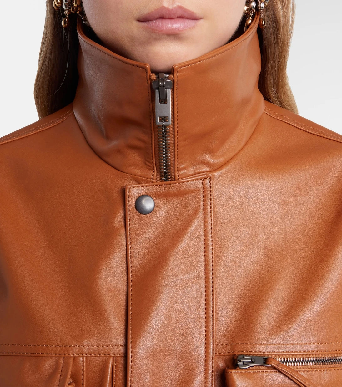 Lemaire - Leather blouson jacket