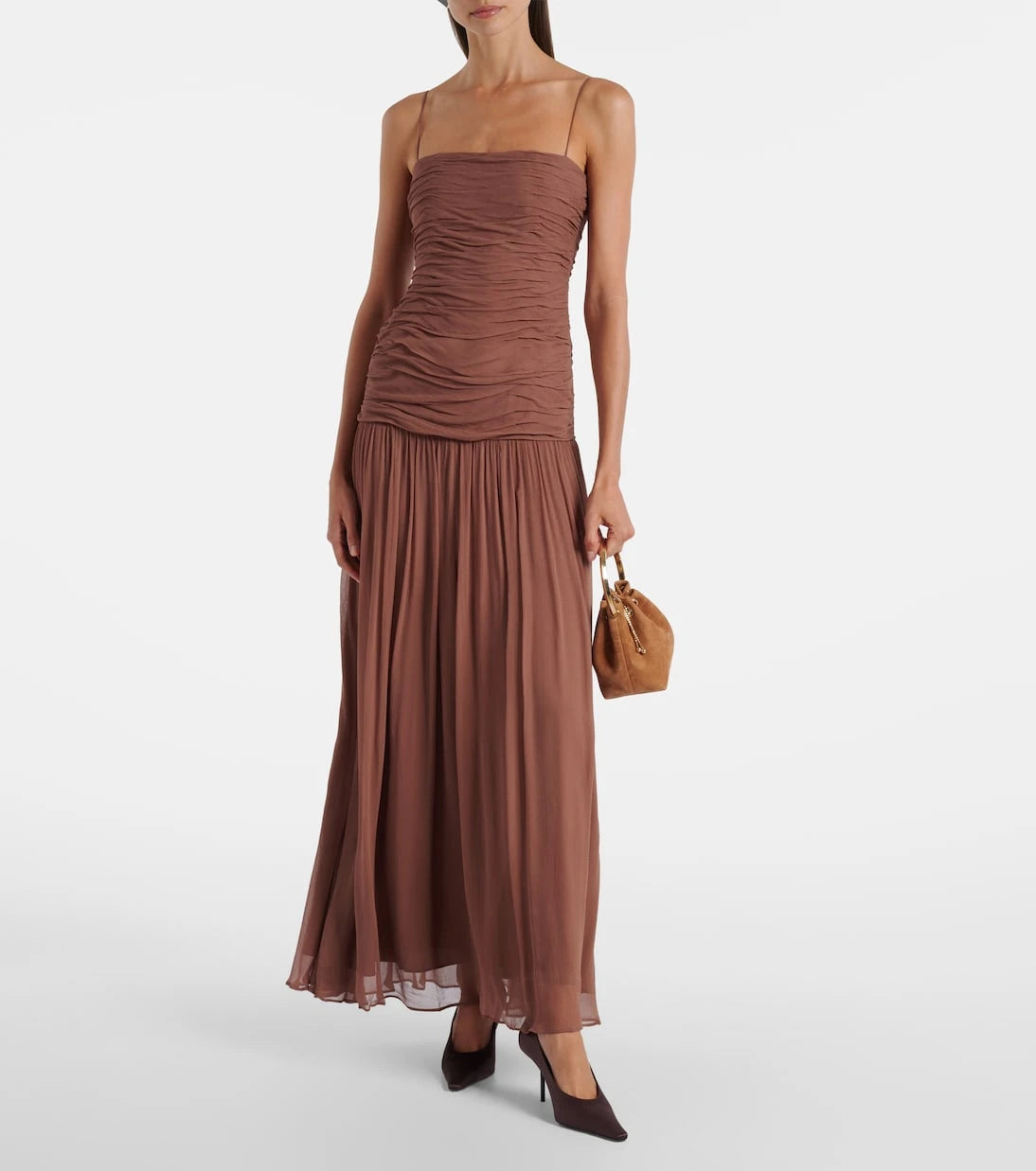 Staud - Dalton gathered ruched maxi dress