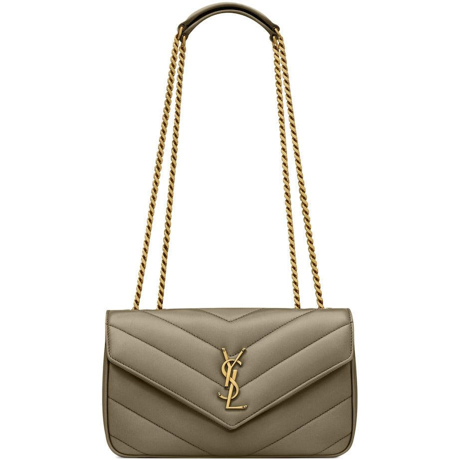 Saint Laurent Green Small Loulou Shoulder Bag