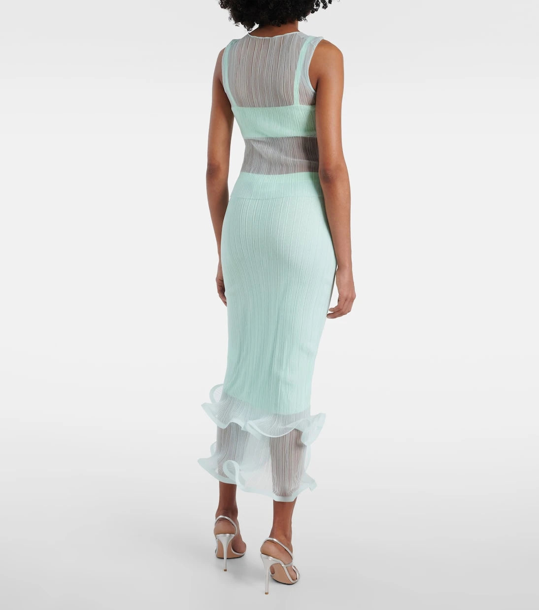 Simkhai - Oakley Plisse semi-sheer tank top