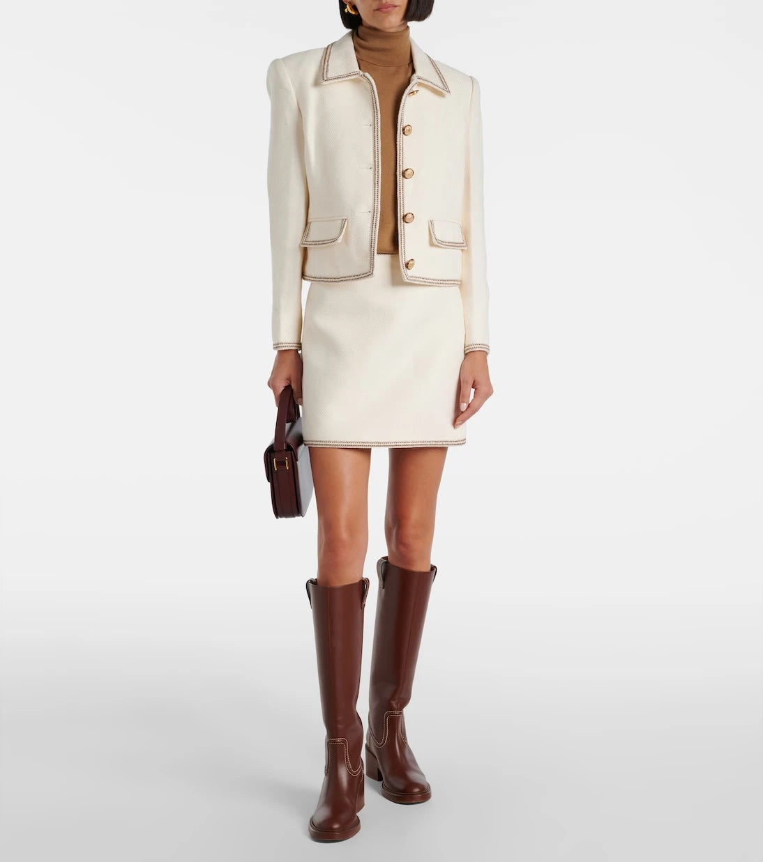 Veronica Beard - Ohemia wool-blend miniskirt