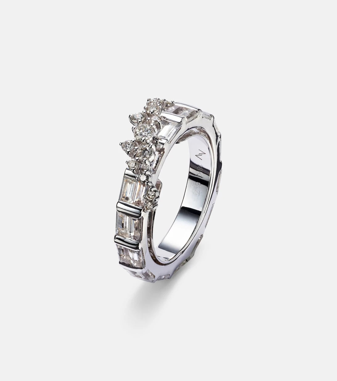 Ananya - Scatter 18kt white gold ring with sapphires and diamonds