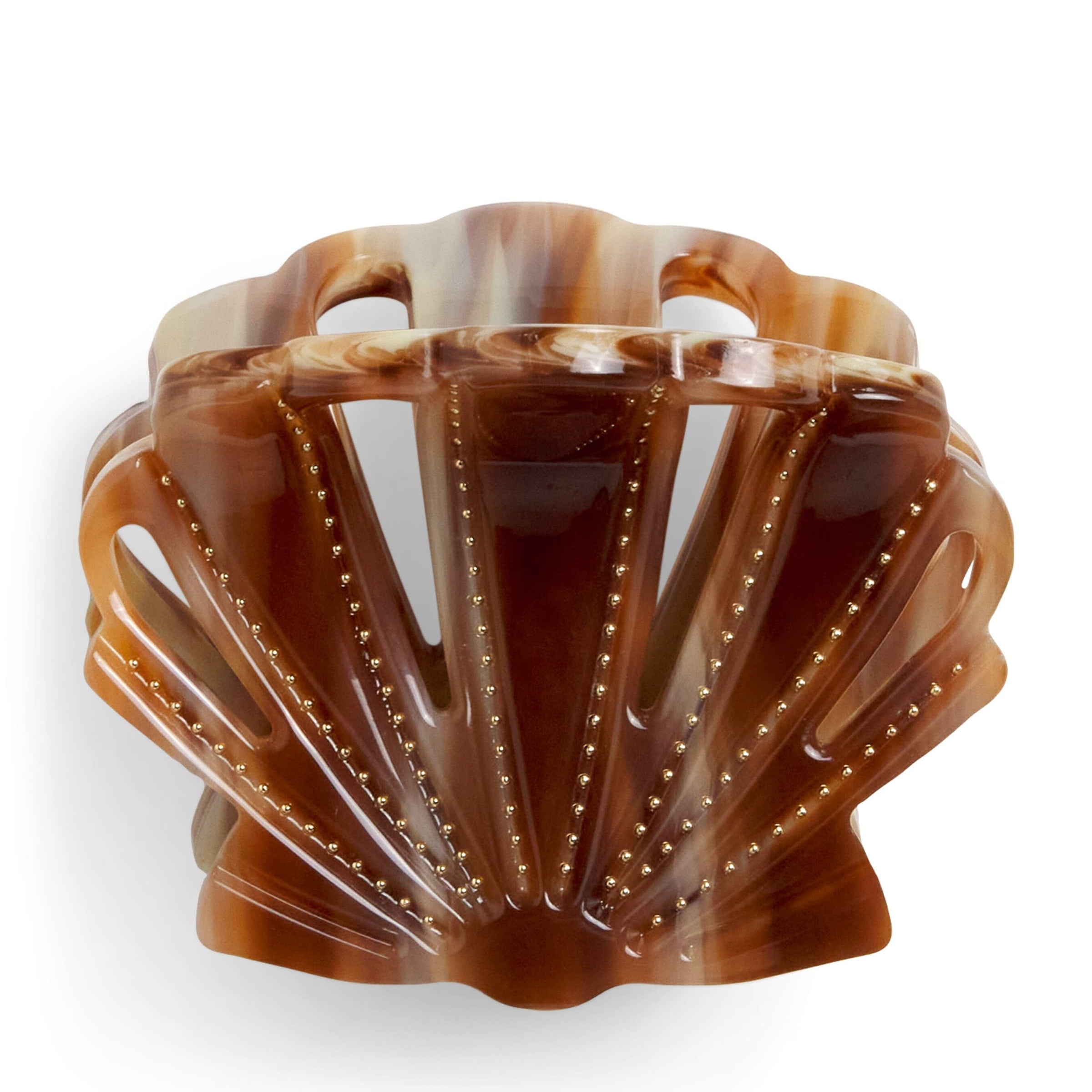 Brown Acetate Shell Clasp Hair Clip