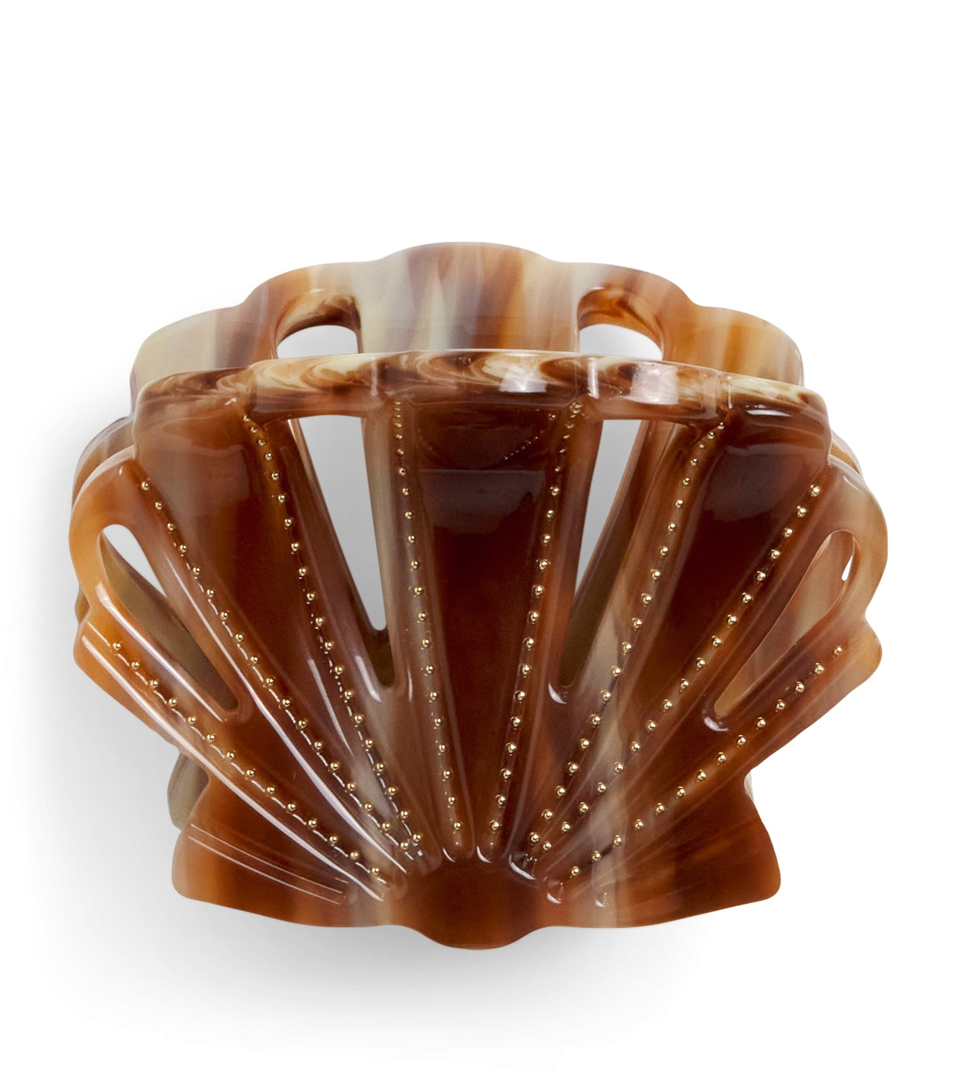 Brown Acetate Shell Clasp Hair Clip