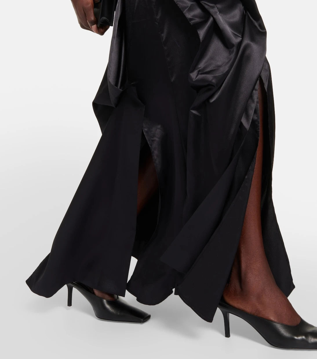 Acne Studios - Bow-detail satin maxi skirt