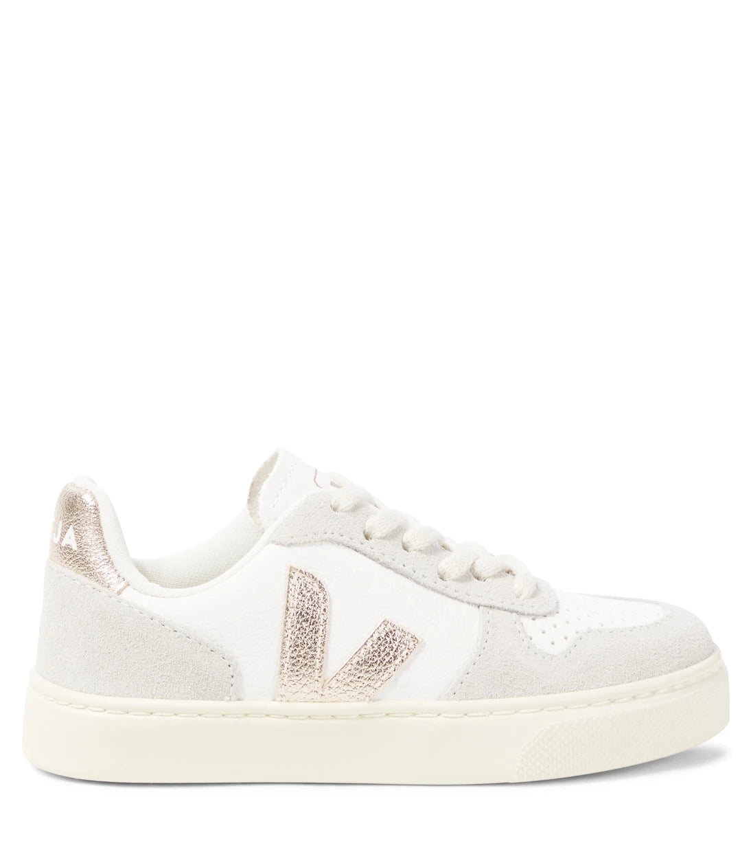Veja Kids - V-10 laces leather sneakers