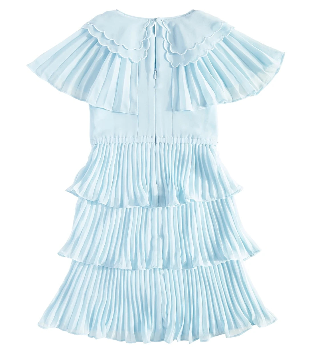 Self-Portrait Kids - Pleated tiered chiffon dress
