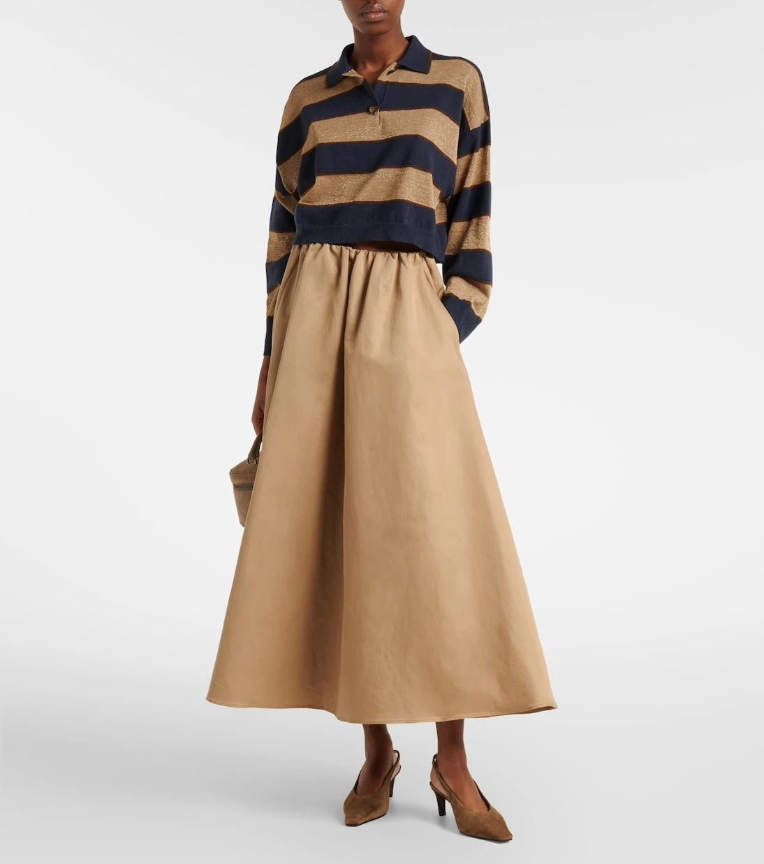 Brunello Cucinelli - Suede slingback pumps