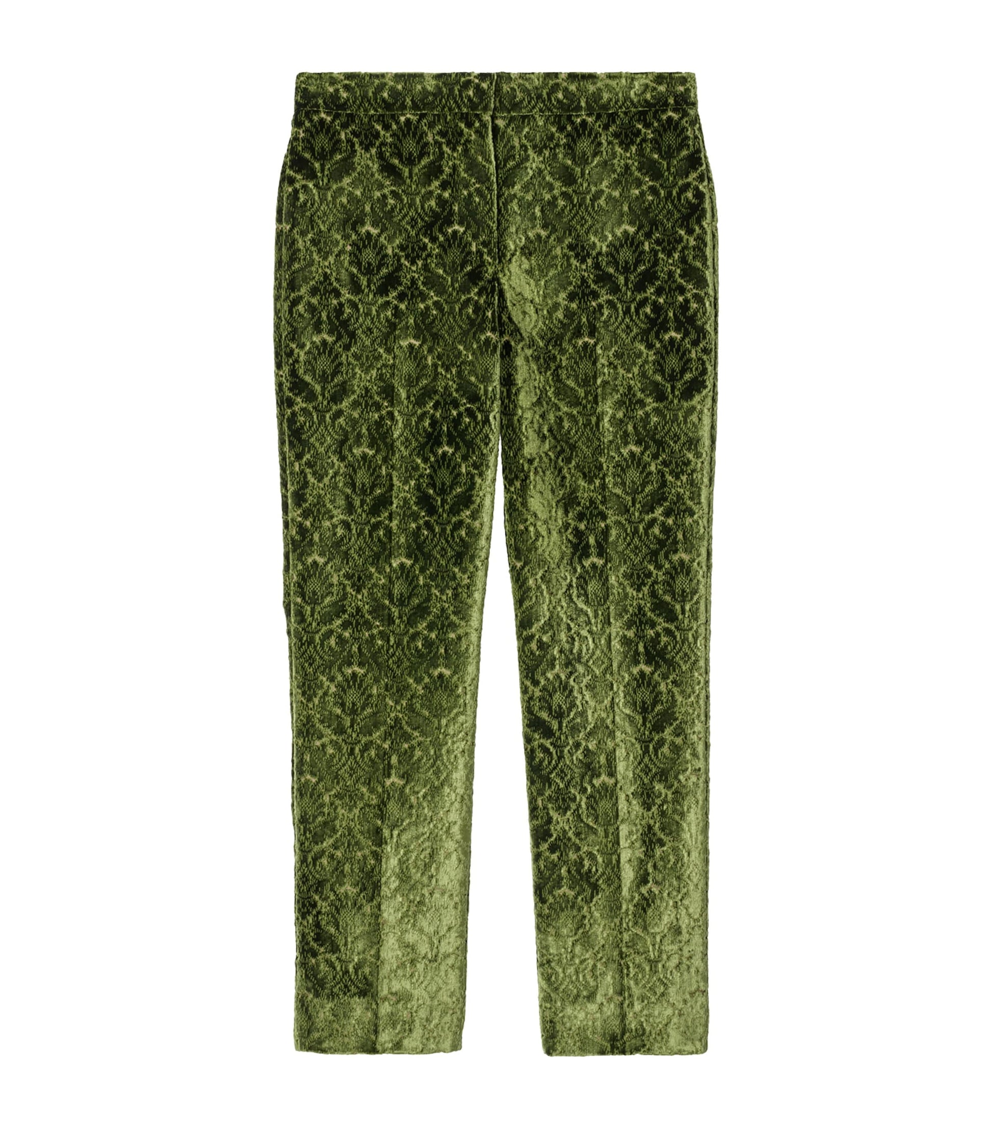 Burberry Green Baroque Velvet Tailored Trousers