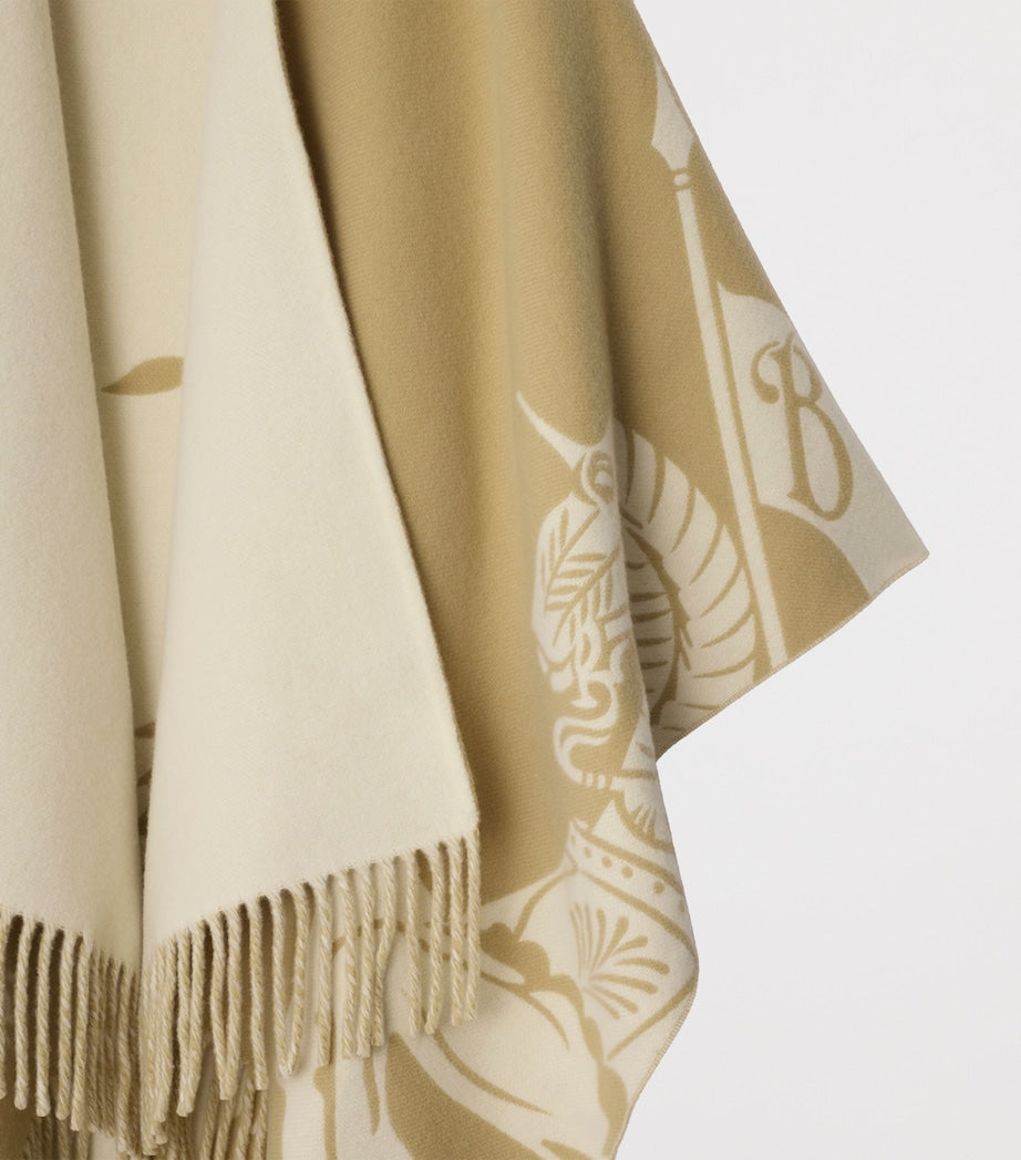 Burberry Beige Wool-Cashmere EKD Cape