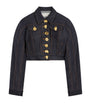 Blue Cropped Denim Jacket